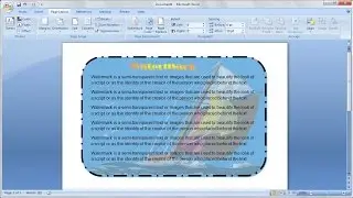 How to Create Watermark with Shape and Clip Art in word  | Picture watermark