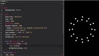 Dots loader with CSS variables