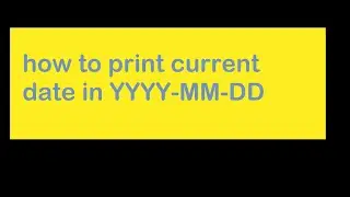 How to print current date in YYYY-MM-DD in python