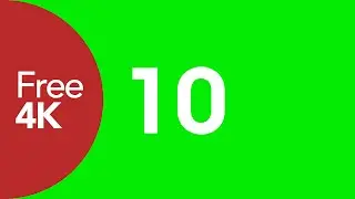 Animation Number (10) Green Screen - Free 4K