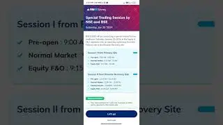 Tomorrow Share Market Open Trading Two Sessions