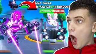 😱 Босс Бешеный КРОЛИК (toilet tower defense) ROBLOX