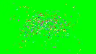Confetti No.1 HD Animation - green screen effect & overlay