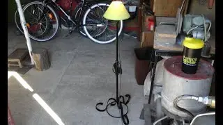 Antique Forged Floor Lamp Restoration