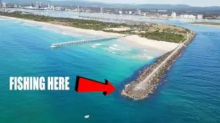 Fishing GOLD COAST Seaway LAND BASED With Lures (The Spit) Australia | Catch and Cook