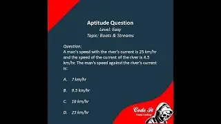 Aptitude Preparation || Boats & Streams