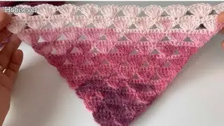 Beautiful 💕👌  Easy Crochet Triangle Shawl Patterns for Beginners / Crochet Shawl