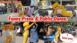 Teddy Bear Public Funny prank | Irritating People & Dance with cute Girls | Funny Comedy video