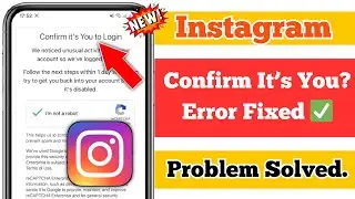 Instagram Confirm It’s You to Login Problem | Fix Confirm It’s You to Login on Instagram 2025