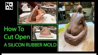 How to Cut Open a Silicon Rubber Mold - Mold Making - Sculpture Process
