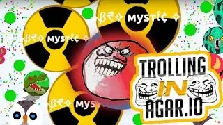 BEST TEAM TROLLING AND DESTROYING TEAMS SOLO IN AGAR.IO!