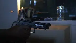 Slow motion bullet shell effect