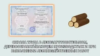 Онлайн курс 7230 — Охрана труда в лесозаготовительном, деревообрабатывающем производствах