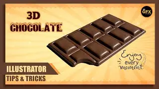 How to Create 3D CHOCOLATE 🍫 (Very Easy) | Illustrator Tutorial