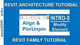 Autodesk Revit Tutorials ગુજરાતીમાં-Beginner Tutorial in Gujarati 5-Align/Pin/Unpin Commands