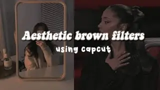 How to get an aesthetic brown filter by using  capcut #aesthetic