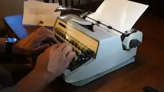 1970 Adler J2 typewriter at work