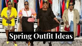 OUTFIT IDEAS FOR SPRING PLUS SIZE// SHOP YOUR CLOSET