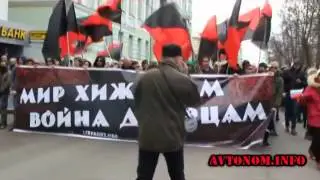 Марш мира 15 марта 2014. Красно-черный блок