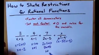 How to State Restrictions (Rational Function) + 2 Examples