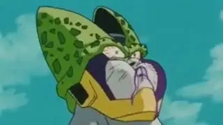 Gohan punches cell too hard