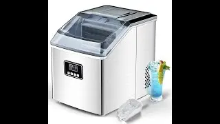 Ice Maker Countertop   40Lbs24H Auto Self Cleaning, 24 Ice Cubes in 13 Mins, Portable