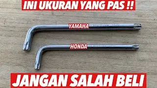 UKURAN KUNCI L BINTANG  YANG PAS UNTUK BAUT KALIPER HONDA  & YAMAHA