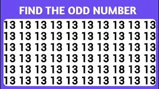 Number Finding Challenge | Find The Odd One Out Number | Test Your COGNITIVE Brain Power Skills 
