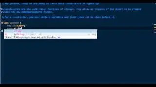 Constructors in Typescript