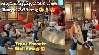 Cherishya having fun @Twisting scoops Ice cream🍦at Pheonix Mall #bangalore||Turkish IceCream Parlour