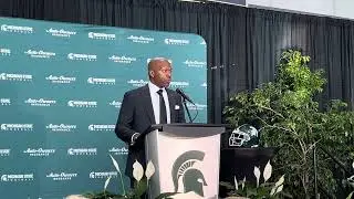 Michigan State AD Alan Haller at Jonathan Smith introductory press conference 11-28-23