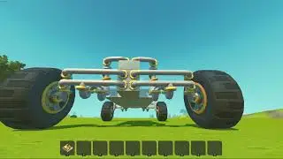 HOW TO BUILD A COOL ADJUSTABLE DOUBLE WISHBONE SUSPENSION IN SCRAP MECHANIC. (Step by Step) Reupload