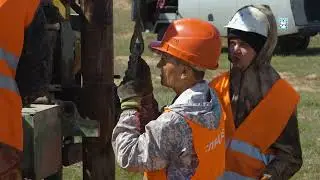 Буровые работы на берегу Каспийского моря, Дагестан