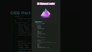 3D Diamond Loading Animation using HTML and CSS | Diamond | CSS Loader 