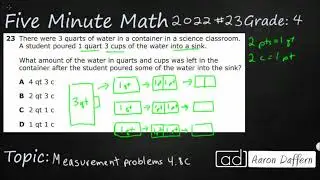 4th Grade STAAR Practice Measurement Problems (4.8C - #10)
