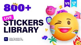 Revolutionize Your Premiere Pro Edits with LIVE Stickers Library V5
