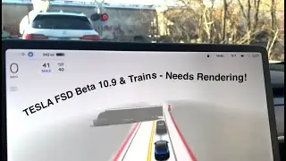 Short clip: FSD Beta 10.9 and a train.
