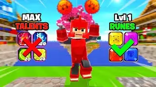 Playing Bedwars with Only Level 1 Runes! | Blockman Go Bedwars