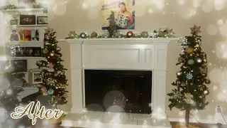 My Fireplace Christmas Decoration Using Last Year's After Christmas Decor Sales