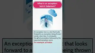 What is an Exception Test in Selenium? Selenium Interview Question #shorts | MindMajix