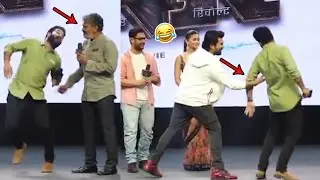 Ram Charan and Rajamouli 😂😂 Doing Funny Tickle With NTR Infront Of Media | Aamir Khan, Alia Bhatt.