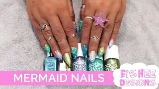 Mermaid Inspired Nail Design by Kaycie Kyle