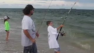 Epic First-Time Catch! Young Man Hooks Enormous Jack Crevalle with Captain Jeff During Mullet Run