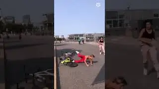 just crash, accident, bang bang, hit slowly, fell down, Collide.