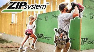 Installing Zip Board On Our Walls! | Building Our Own House 