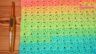 How To Crochet the Lacy Stacked Granny Stitch! Step By Step | Blossom Crochet | EASY & FAST