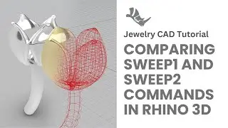 Comparing Sweep1 vs. Sweep2 in Rhino 3D: A Flower Design 3D Modeling Tutorial 