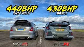 TYPE R EVOLUTION.. 440HP TURBO EP3 v 430HP STAGE 2 FK8 CIVIC