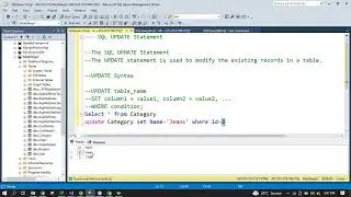 SQL UPDATE Statement