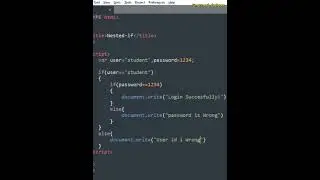 Nested If else Statement in JavaScript || Best Example project in programming | 